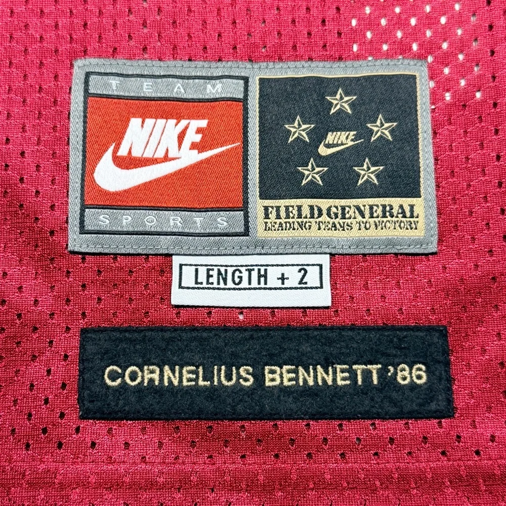 Nike Alabama Crimson Tide #97 Cornelius Bennett ‘86 Mesh Jersey XXL Length+2 EUC - Picture 3 of 10